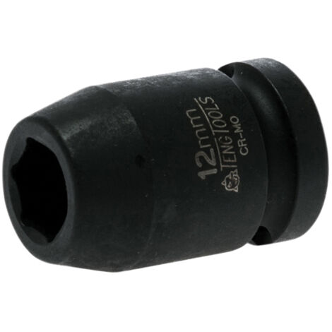 Teng 920512N Impact Socket Hexagon 6-Point 1/2in Drive 12mm TEN920512N