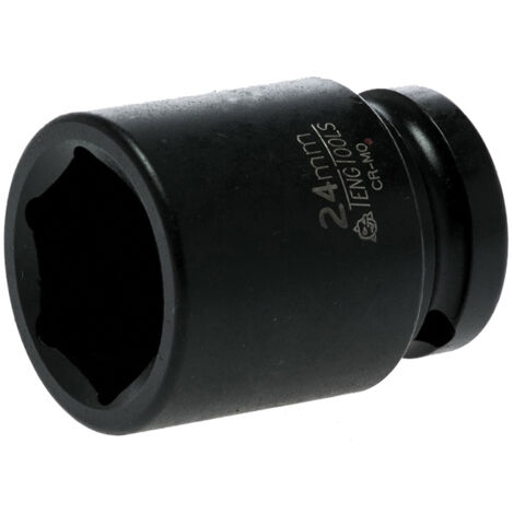 Teng 920524N Impact Socket Hexagon 6-Point 1/2in Drive 24mm TEN920524N