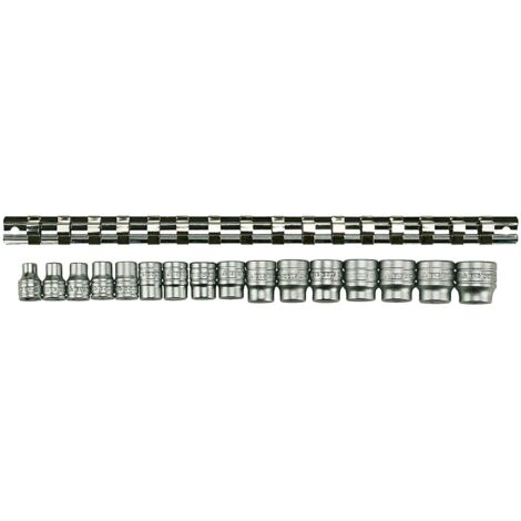 Teng M3816 Socket Clip Rail Set 16 Metric 3/8In Drive