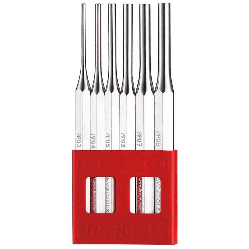 Teng Tools - Teng PPS06 Parallel Pin Punch Set 6 Piece 3-8mm