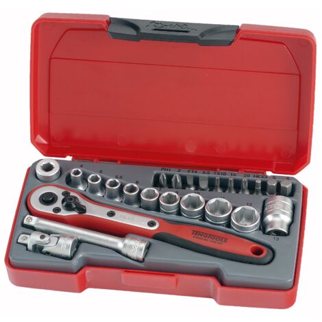 Teng T1424 - Set manicotti 1/4" sistema metrico (24 pezzi)