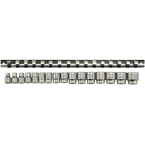 Teng Tools Ensemble de douilles professionnel 17 pièces métalliques