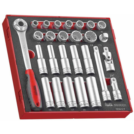 Stanley 1-13-906 Bit-Set with mini ratchet (39-piece), Silver