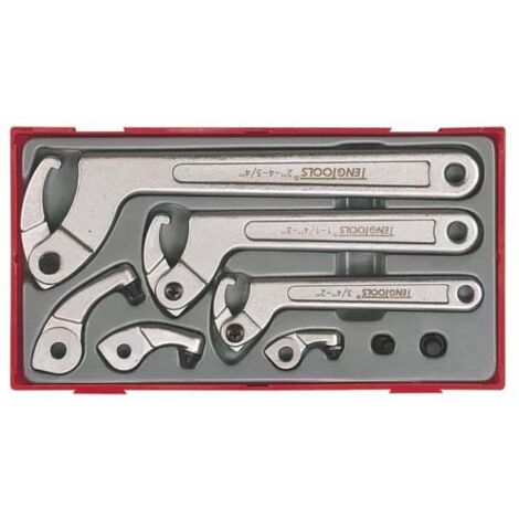 Teng Tools TTHP08 Set di chiavi a gancio da 8 pezzi