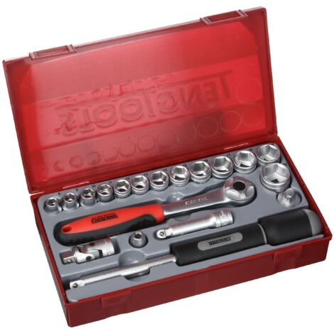 Teng TT3819 - Set di chiavi a bussola 3/8", 19 pezzi