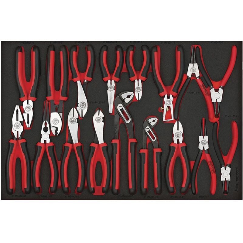 Jeu de pinces Foam4x4 tray 17 pièces Teng Tools TTEMB17
