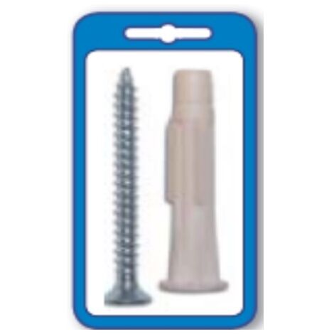 TENGO - 20 TASSELLI GRIP IN NYLON DIAMETRO 6MM CON VITE A TESTA PIANA SVASATA