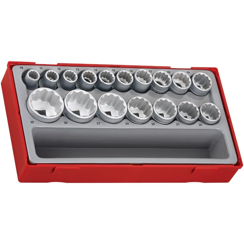 Tengtools 17-teiliger 12-punkt-steckschlüsselsatz Mit 1/2-zoll-vierkantschaft, Teng Tools Tt1217