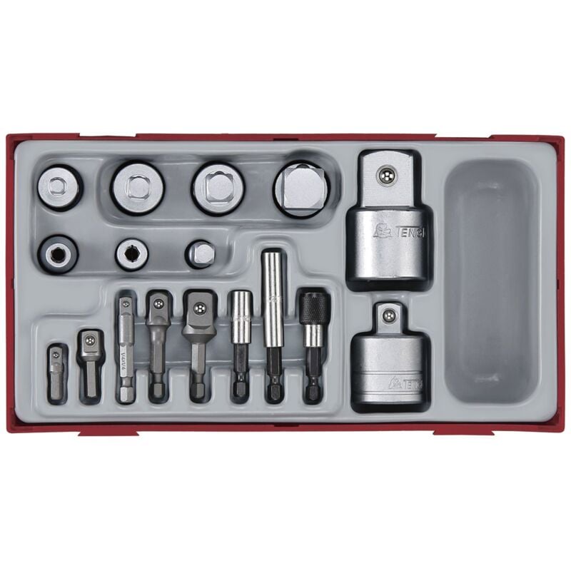 Tengtools - Jeu adaptateurs de douilles TT1 tray 17 pièces Teng Tools TTADP17