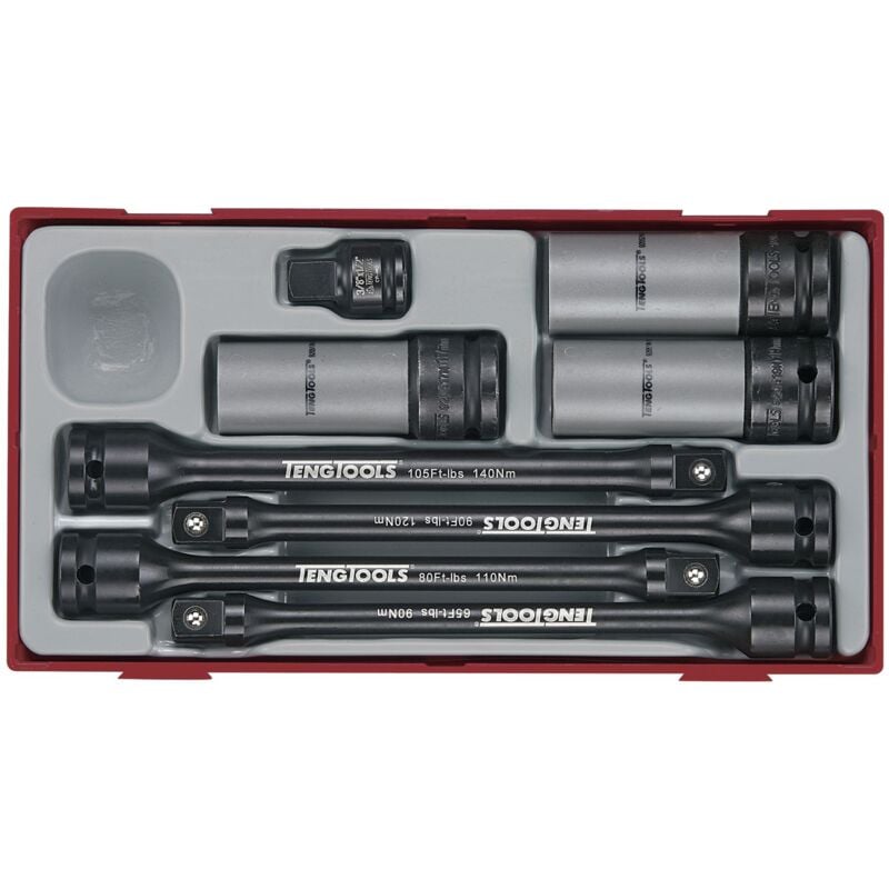 Tengtools - Set de barres de torsion TT14 tray 1/2 8 pièces Teng Tools TTTS08