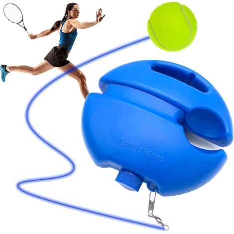 Tennis Trainer Solo, Jeu avec élastique et sa Balle de Tennis Enfant/Adulte, Materiel d'entrainement de Plein air avec sa Base pour Jouer Seul. Votre entraineur de Tennis