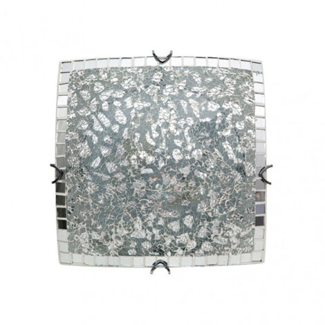 Tenor quadratische Deckenleuchte 2xe27 Chrom Mosaik 9x30x30 cm