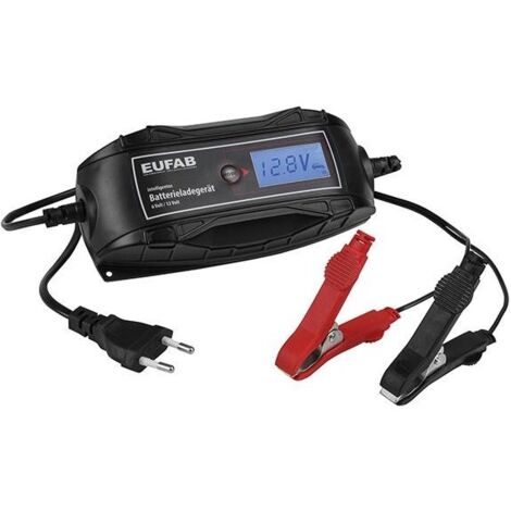 DCRAFT - Chargeur batterie voiture 12V/24V Ampérage charge 30A - Capacité  batterie 90/250Ah - Ampèremètre + Protection polarités - Rouge/Noir