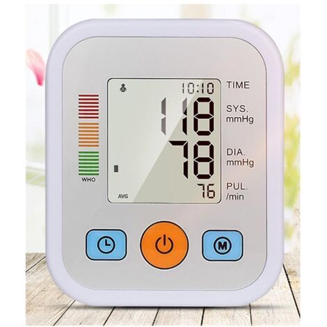 Tensiomètre de bras sans fil avec mesure libre à 360° pour le suivi de l'hypertension, sans pile