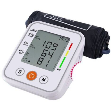 Tensiomètre électronique à domicile, moniteur de bras anglais, instrument de pression artérielle