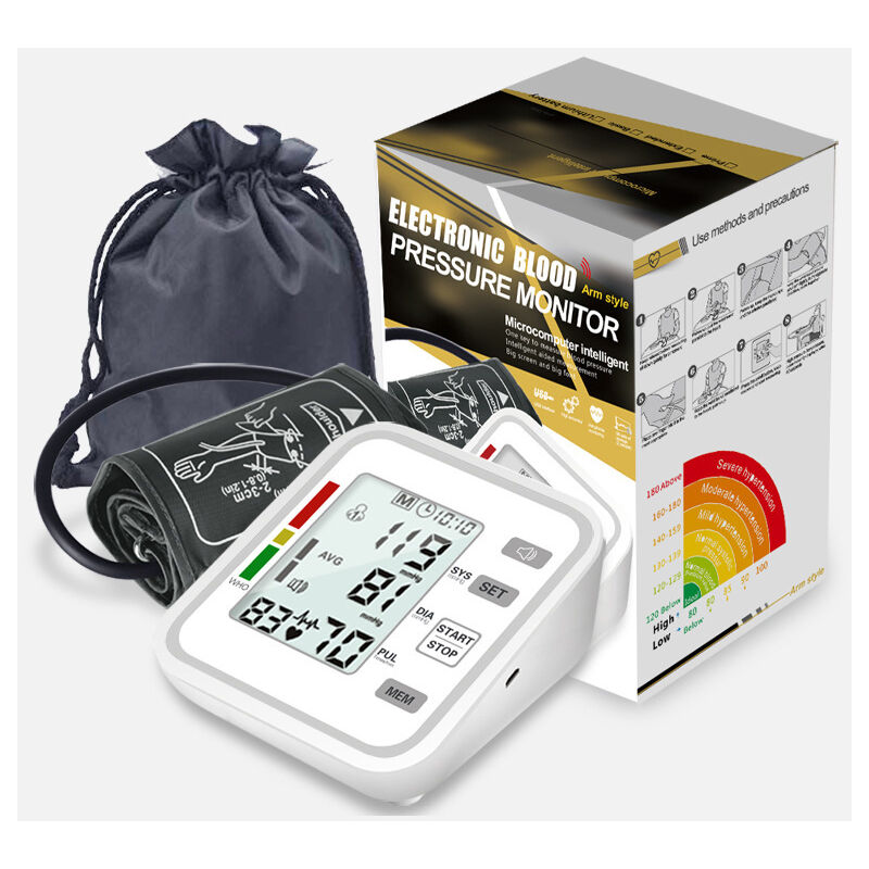 Rapanda - Tensiomètre électronique automatique de style bras supérieur avec grand écran lcd Outil de mesure numérique intelligent de la pression