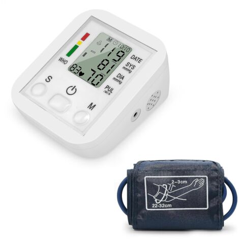 Tensiomètre électronique portable à brassard avec écran LCD - Mesure précise - Type A