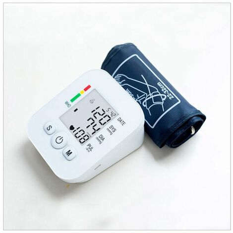 Tensiomètre électronique tensiomètre à domicile tensiomètre tensiomètre instrument de mesure de la pression artérielle tensiomètre (blanc)