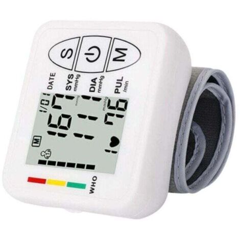 tensiomètre intelligent et précis,Tensiomètre électronique professionnel pour bras supérieur, détection automatique de l'hypertension, de l'arythmie, du pouls, brassard réglable, blanc