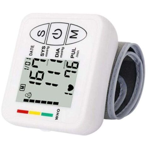tensiomètre intelligent et précis,Tensiomètre électronique professionnel pour bras supérieur, détection automatique de l'hypertension, de l'arythmie, du pouls, brassard réglable, blanc