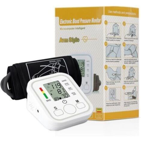 Tensiomètres avec grand brassard - Bras 22-32 cm 8,6-12,6" Cliniquement précis avec 2 x 99 mémoire double batterie ou écran LCD USB Usage domestique