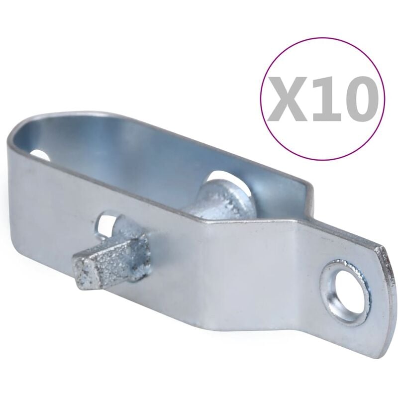 

Tensores de alambre para valla 10 uds acero plateado 100 mm - Plateado
