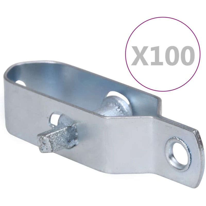 

Tensores de alambre para valla 100 uds acero plateado 90 mm