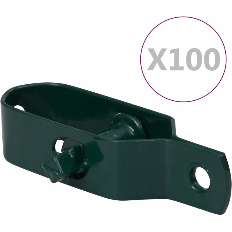 

Tensores de alambre para valla 100 uds acero verde 100 mm