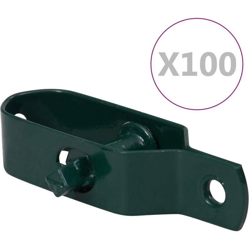 

Tensores de alambre para valla 100 uds acero verde 90 mm