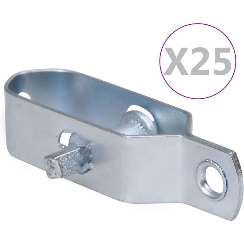 

Tensores de alambre para valla 25 uds acero plateado 100 mm - Plateado