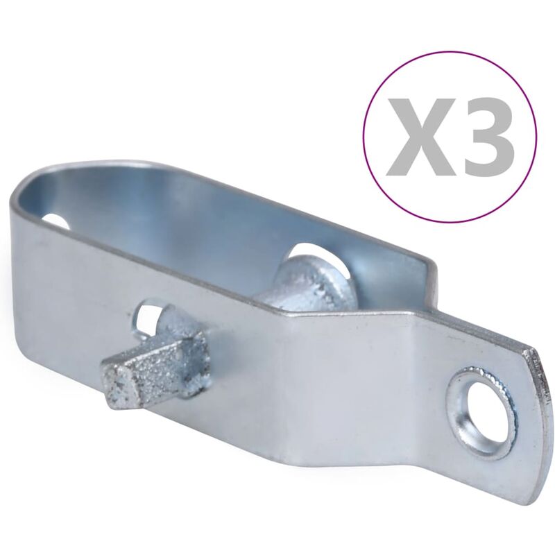 

Tensores de alambre para valla 3 uds acero plateado 90 mm - Plateado - Vidaxl
