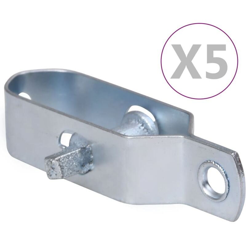 

Tensores de alambre para valla 5 uds acero plateado 100 mm - Plateado