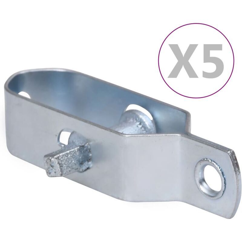 

Tensores de alambre para valla 5 uds acero plateado 90 mm - Plateado