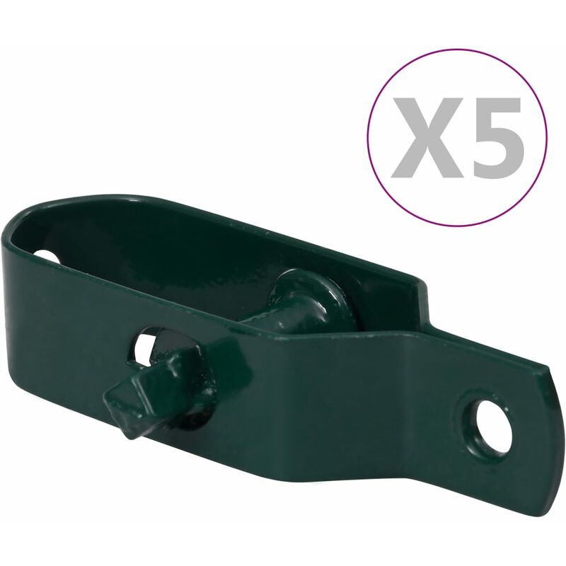 

Tensores de alambre para valla 5 uds acero verde 90 mm - Verde - Vidaxl