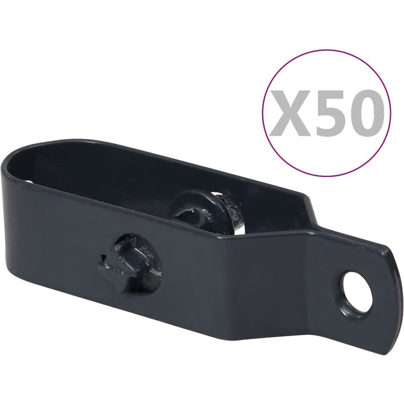 

Tensores de alambre para valla 50 uds acero gris antracita 90mm