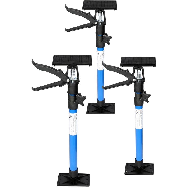 

Tensores para marcos de puertas Set 3 tensores extensibles 51-115cm Capacidad 30kg Placa presión 45°