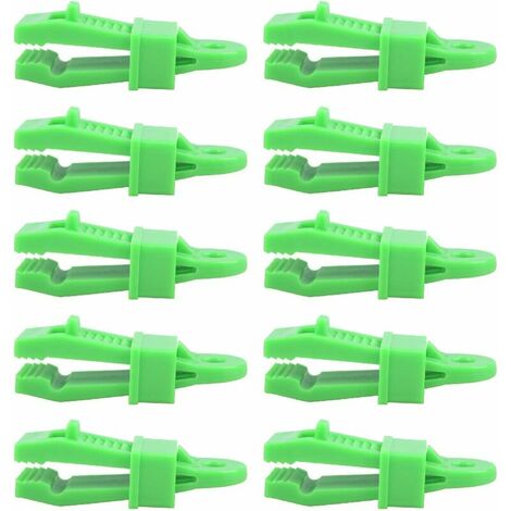Tent Clips Tarp Clips Tent Clamp with Grommet Clips Attachment for Tent Tarp Outdoor Camping (green)