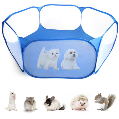 Tent for Small Animals Hexagonal Breathable Pet Tent Portable Exercise Fence for Rabbits Hamster