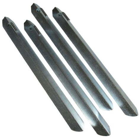 Tent Stake Ground Anchors - Pack of 4 (Heavy Duty Pegs Camping Marquee Gazebo Hooks)