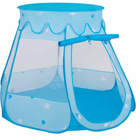 Tente 105X90 Château avec Les Balles Plastiques Piscine À Balles pour Enfants, Bleu