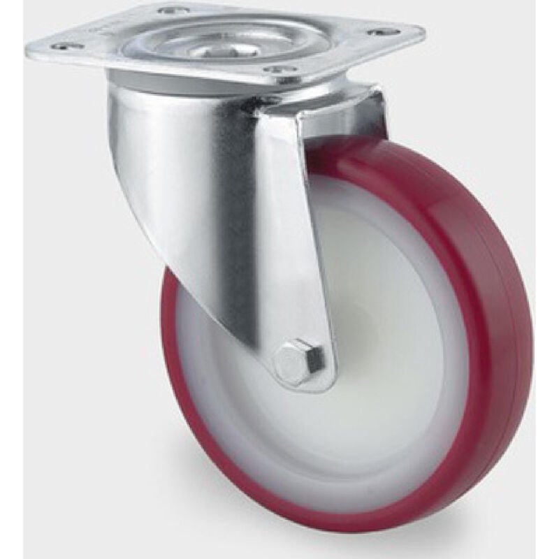 Tente - 3470-UAR-080-P62 red roulette pivotante nylon/polyuréthane 80 mm max. 100 kg - 00304204KK