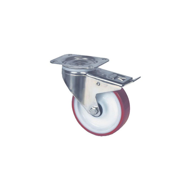 Tente - 8477UAD100P62 rouge roulette pivotante avec total lock (lot de 2) 00039097GS