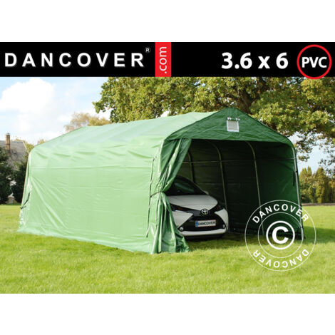Tente Abri Voiture Garage PRO 3,6x6x2,68m PVC, Vert
