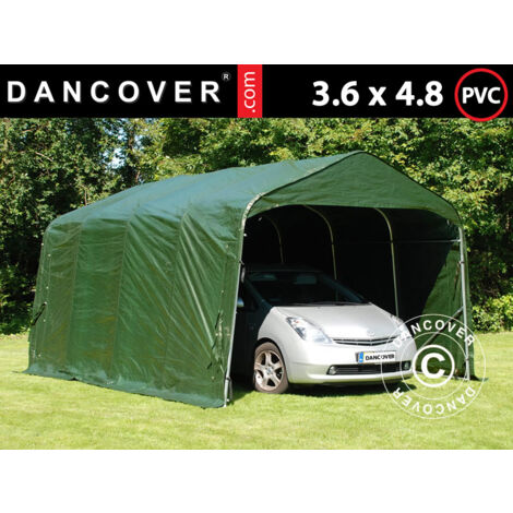 Tente Abri Voiture PRO 3,6x4,8x2,68m, PVC, Vert