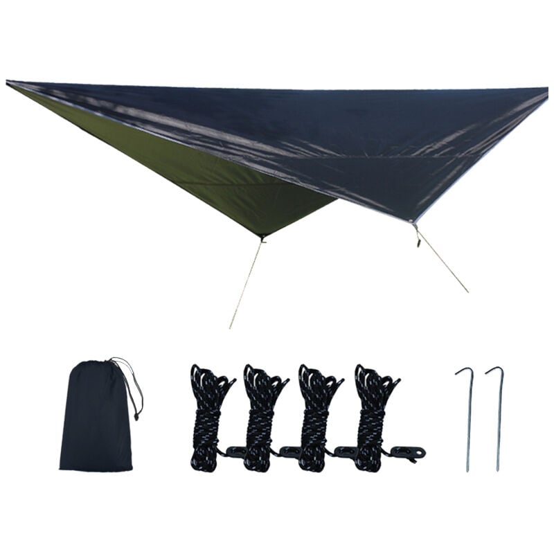 Lifcausal - Tente anti-mouches, bâche, voile, auvent, imperméable, anti-pluie, pare-soleil, uv, abri de camping avec piquets, corde, sac de rangement