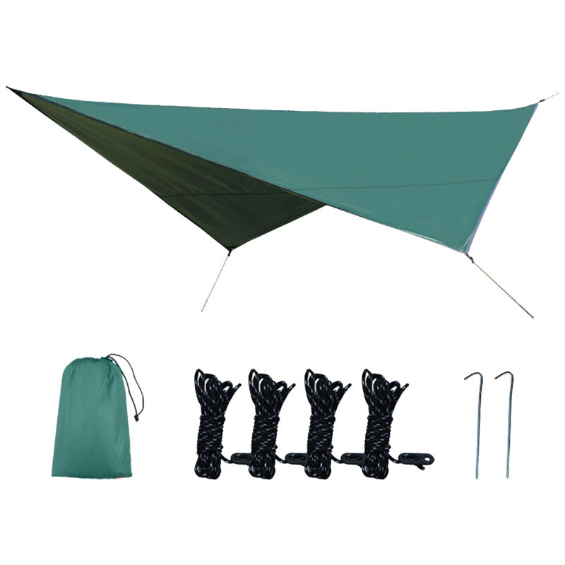 Tente anti-mouches, bâche, voile, auvent, imperméable, anti-pluie, pare-soleil, uv, abri de camping avec piquets, corde, sac de rangement pour
