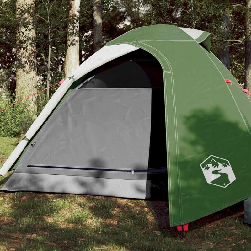 Tente de camping 2 personnes vert 264x210x125 cm taffetas 185T