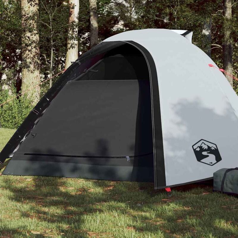 Tente de camping 4 personnes blanc 267x272x145 cm taffetas 185T