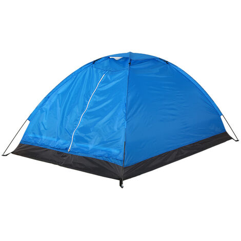 Tente de camping pour 2 personnes Tente de plage portable extérieure monocouche (Bleu)