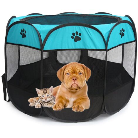 Tente De Cloture Pour Animaux De Compagnie Octogonale Pliable, Tissu Oxford, S